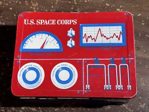 Rare 1961 Vintage U.S. Space Corps Collectible Metal Lunchbox No Thermos Nice - Bild 1 von 7