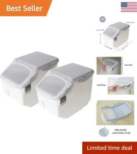 Large Rice Storage Containers - 10 Liter Capacity - Leak Proof Locking Lid - ... - Picture 1 of 11