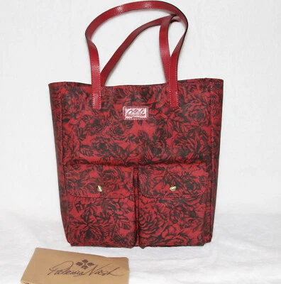 Patricia Nash Large Alina Tote Bag Travel Purse Handbag Red Etched Roses NWT - Image 1 of 4