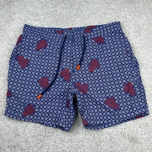 Tori Richards Swim Trunk Men 34 Blue Print Board Shorts Mesh Liner Swimming Pool - Picture 1 of 9