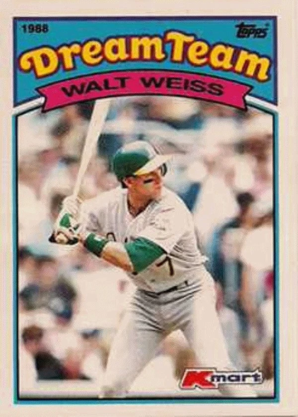 1989 Topps K-Mart Dream Team Baseball 4 Walt Weiss - Image 1 of 2