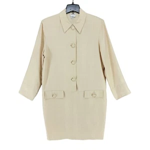 Vestido para mujer Neiman Marcus cintura caída 12 seda años 60 botón dorado vintage - Imagen 1 de 10