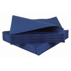 Navy Blue Disposable Napkins 40cm Luxury Linen Feel Airlaid Paper - Pack of 50
