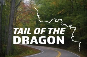TAIL OF THE DRAGON CAR pegatinas vinilo US129 HWY calcomanía pegatina CURVES ROAD MIATA - Imagen 1 de 3