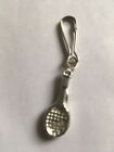 Tennis Racket TG316A Made In Fine English Pewter on a Zip Puller