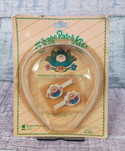 VTG Cabbage Patch Kids Bandeau & Pair of Barrettes 1983 Howard Eldon Ltd NIP - Picture 1 of 15