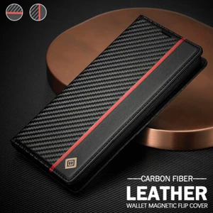 For Samsung S25 S24 S23 S22/S21/S20 FE Ultra Plus Case Leather Wallet Flip Cover - Picture 1 of 13
