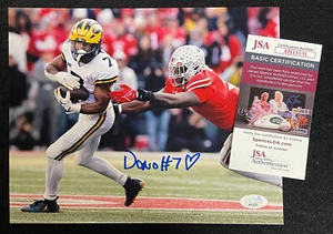 DONOVAN EDWARDS SIGNED MICHIGAN WOLVERINES 8X10 JSA COA VS OSU 2022 - Picture 1 of 1
