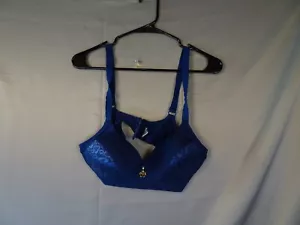 Sujetador para mujer 38B azul encaje push up floral encanto inalámbrico - Imagen 1 de 11