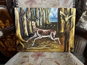 Frida Kahlo - Amazing Oil Canvas - Signed - Stamped - A1 - Surrealism style - Picture 1 of 5