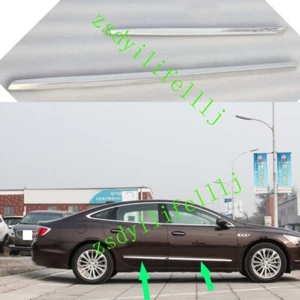 2x Para Buick LaCrosse 2016-2018 Frontal Trasero Derecho Carrocería Puerta Cromo ABS Tira Borde - Imagen 1 de 2
