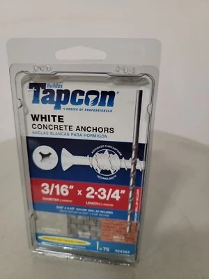 Tapcon 3/16 pol. X -2 3/4 pol âncoras de concreto Phillips-cabeça plana (pacote com 75) -KS21E - Imagem 1 de 3
