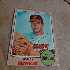 1968 Topps Baseball Wally Bunker #489 Baltimore Orioles