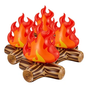 4 Pcs Inflatable Flame Model Fire Camp Party Decorations Campfire - Picture 1 of 12