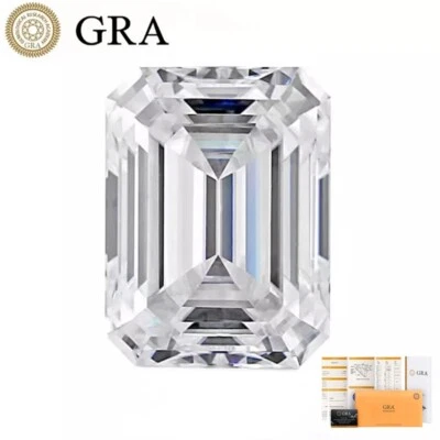 1pcs 1-5ct VVS1 Emerald Cut Loose Moissanite Real Gemstone With GRA Pass Tester - Image 1 of 4