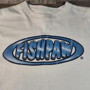 Vtg 90s Fishpaw Logo Skate Surf Brand Long Sleeve T Shirt All Sport XL - Picture 1 of 9