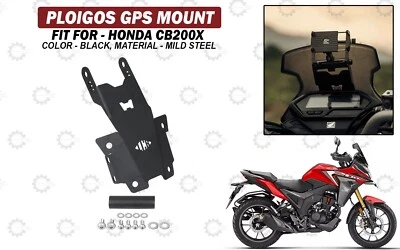 Montaje GPS Ploigos negro "apto para Honda CB200X" Foto 1 de 4