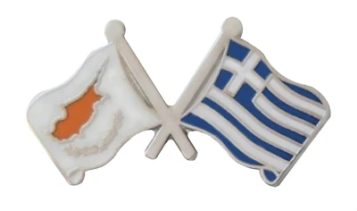 Cyprus & Greece Greek Cypriot Flag Friendship Pin Badge - Image 1 of 3