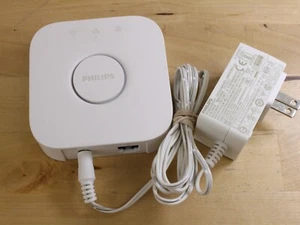 Philips Hue Bridge 2.1 Hub - Model 3241312018A w/ Power Adapter *Tested - Picture 1 of 5