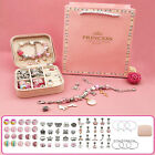 Jewellery Charms Pendant Set Girls Bracelet Making Kit Gift Beads Diy Kids Craft