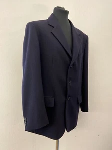Blazer uomo classico vintage anni 90 lana e cashmere colore navy | Taglia EU 52 - Foto 1 di 12