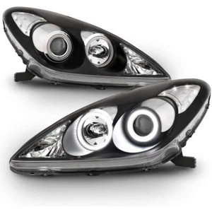 02-04 Lexus ES300 04-06 ES330 Chrome Black Projector Halogen Headlights Lamps - Picture 1 of 4