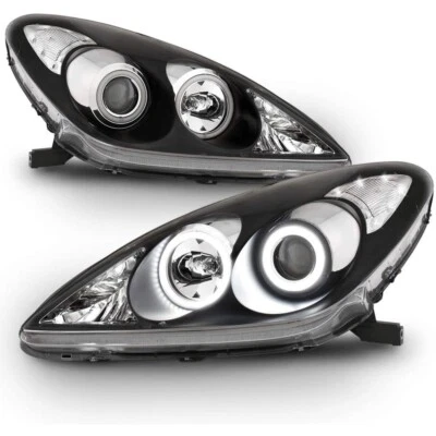 02-04 Lexus ES300 04-06 ES330 Chrome Black Projector Halogen Headlights Lamps - Image 1 of 4