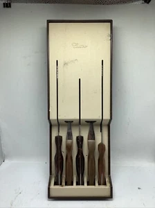 VINTAGE CUTCO LOT OF 5 KNIVES Fork 1724 26 1729 27 23 & WHITE WALL PLAQUE HOLDER - Picture 1 of 13
