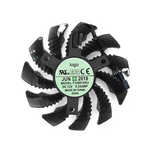 T128010SU for Gigabyte GTX1080Ti 11GB GAMING OC P104-100 75mm Graphics Card fan - Afbeelding 1 van 11