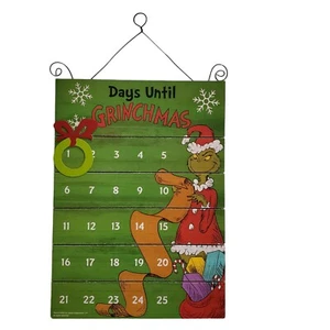 Dr. Seuss The Grinch Wood Hanging Christmas Grinchmas Advent Calendar By Ruz New - Picture 1 of 8