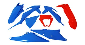 Troy Lee Blue Orange Plastic Kit Fits KTM EXC500 2020 2021 2022 2023 - Picture 1 of 3