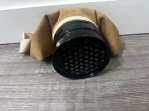 Vintage Gas Mask Filter Component Large 8-42 Black Tan - Picture 1 of 5