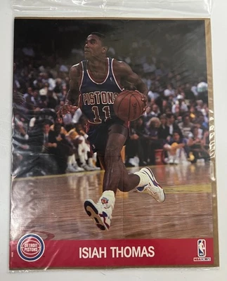 Foto de acción de Aros de la NBA 1990 8x10 sellada Isiah Thomas Detroit Pistons Foto 1 de 2