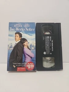 Two Weeks Notice (VHS, 2002) Hugh Grant, Sandra Bullock Warner Home Video - Picture 1 of 2