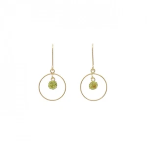 Authentic K18YG Peridot Earrings  #260-007-909-9639 - Picture 1 of 4