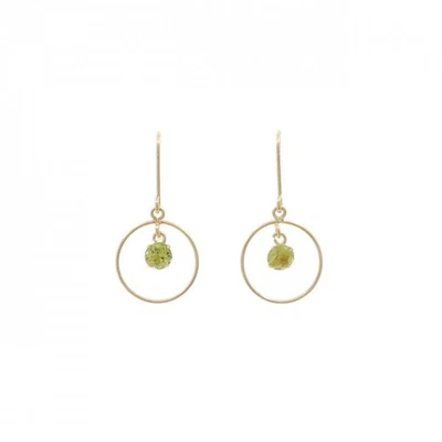 Authentic K18YG Peridot Earrings  #260-007-909-9639 - Image 1 of 4
