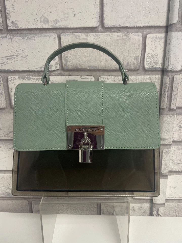 DAVID JONES NEW GREEN SMALL HANDBAG WITH DETACHABLE SHOULDER STRAP CC N47 - Image 1 of 4