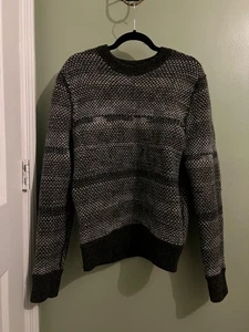 RAG & BONE Men's Wool Reversible Birdseye Wool Sweater Black Size Large - Picture 1 of 3