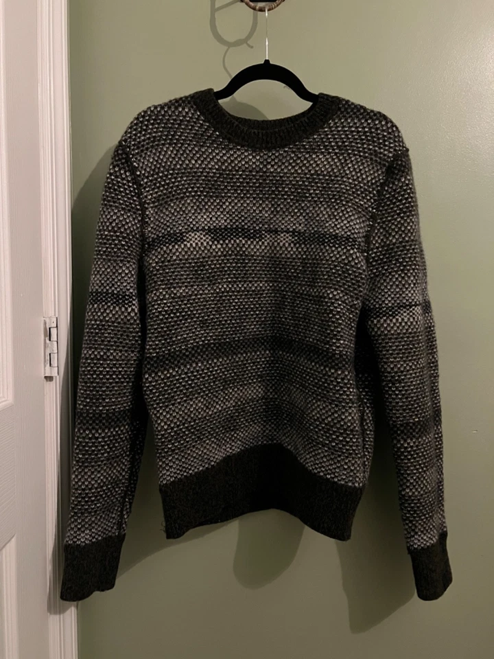 RAG & BONE Men's Wool Reversible Birdseye Wool Sweater Black Size Large - Image 1 of 3