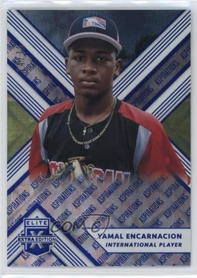 2018 Panini Elite Extra Edition Aspirations Blue /75 Yamal Encarnacion #184 - Image 1 of 2