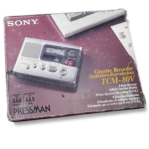 Sony TCM-80V Professional Standard Cassette Voice Recorder/Player  Auto Reverse - Picture 1 of 7