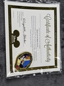 Prendedor exclusivo VIP de La Bella y la Bestia de Disney Movie Club serie limitada certificado de autenticidad - Imagen 1 de 3