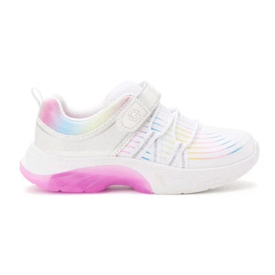 Zapatillas deportivas Athletic Works para niñas con control de olores de espuma viscoelástica iluminadas de caña baja talla 4 Foto 1 de 4