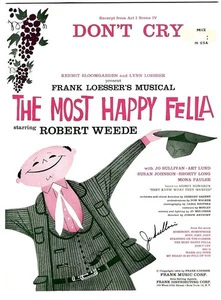 JO SULLIVAN HANDSIGNIERTE BROADWAY Noten 1956 The Most Happy Fella - Bild 1 von 1