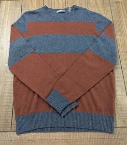 Suéter de Cachemira Rico Óxido Y Gris Bloque de Color Talla MEDIANO Informal Preppy Dinero - Imagen 1 de 8