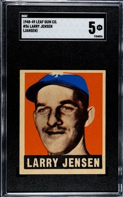 Larry Jensen (Jansen), 1948 Leaf #56 - SGC 5 - EX - Image 1 of 2