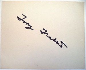 TRABERT, TONY – WIMBLEDON CHAMP 1955 - ORIGINAL TENNIS AUTOGRAPH