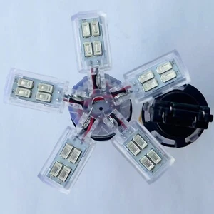 3157 P27/5W LED Araña Roja 5 Brazos Freno Señal Trasera Lámpara Bombilla Luz - Imagen 1 de 16