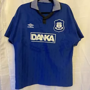 Vintage Retro Everton Original Umbro 1995-1997 Home Football Shirt (L) See Des - Picture 1 of 14