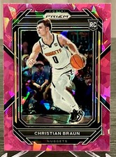 2022-23 Panini Prizm Christian Braun Rookie Card Pink Ice Prizm #223